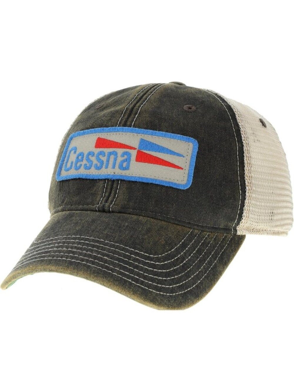 Vintage 70's Logo Patch Trucker Cap - Grey, Adjustable, Retro Style Hat